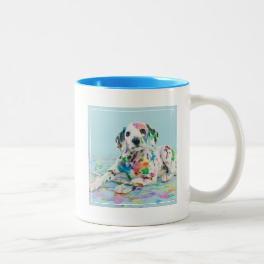 Tasse 2 Couleurs Chiot dalmatien (Droit)
