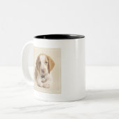 Tasse 2 Couleurs Chiot de beagle (Devant gauche)