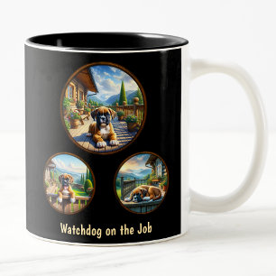 Tasse 2 Couleurs Chiot de boîte mignonne