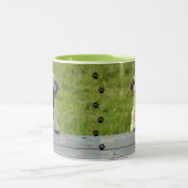 Tasse 2 Couleurs Chiot de carlin (Centre)