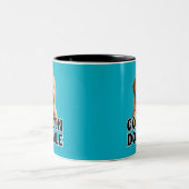Tasse 2 Couleurs Chiot de Doodle Doré (Centre)