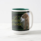 Tasse 2 Couleurs Chiot de golden retriever (Devant droit)