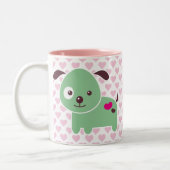 Tasse 2 Couleurs Chiot de Kawaii (Gauche)