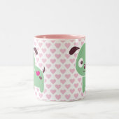Tasse 2 Couleurs Chiot de Kawaii (Centre)