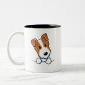 Tasse 2 Couleurs Chiot Jack Russell (Gauche)