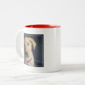 Tasse 2 Couleurs Chiot rouge de Fox Labrador (Devant gauche)