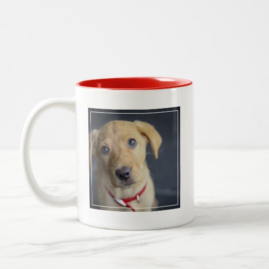 Tasse 2 Couleurs Chiot rouge de Fox Labrador (Gauche)