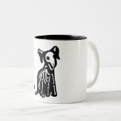 Tasse 2 Couleurs Chiot squelettique (Devant droit)