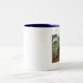 Tasse 2 Couleurs Chiots de Clumber dans le jardin (Centre)