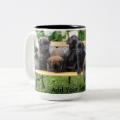 Tasse 2 Couleurs Chiots mis hors jeu (Devant gauche)