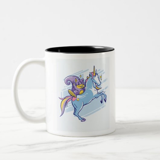Tasse 2 Couleurs Chipmunk et Unicorn, Amis magiques (Gauche)