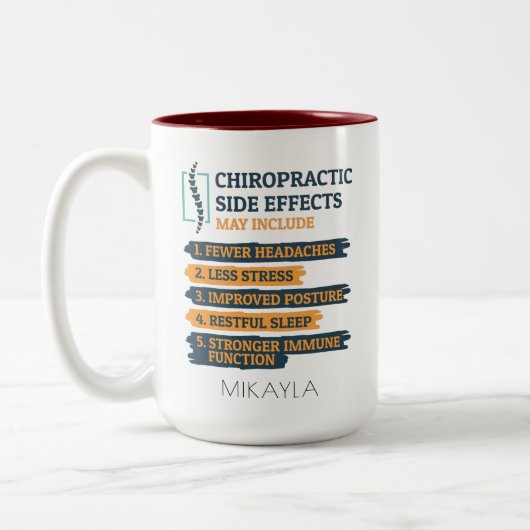 Tasse 2 Couleurs Chiropratique effet latéral Chiropractor Anniversa (Gauche)