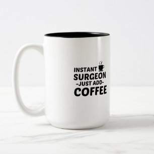 TASSE 2 COULEURS CHIRURGIEN INSTANT AJOUTER DU CAFÉ