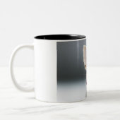 Tasse 2 Couleurs Chiwawa blanc léchant des lèvres (Gauche)