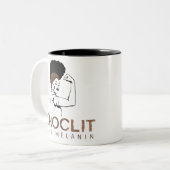 Tasse 2 Couleurs Choclit femme noire forte (Devant gauche)