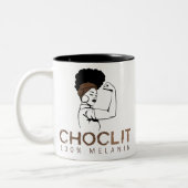 Tasse 2 Couleurs Choclit femme noire forte (Gauche)