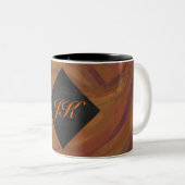 Tasse 2 Couleurs Chocolat Carmel Swirl (Devant droit)