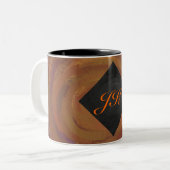 Tasse 2 Couleurs Chocolat Carmel Swirl (Devant gauche)
