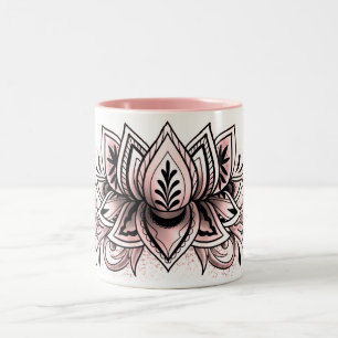 Tasse 2 Couleurs Chocolat chaud de cacao de Lotus de thé rose mou