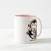 Tasse 2 Couleurs Chocolat chaud froid ami (Devant droit)