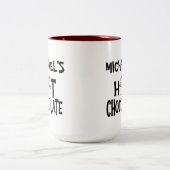 Tasse 2 Couleurs Chocolat Chaud Snowman pour les enfants et nom per (Centre)