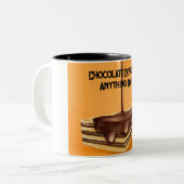 Tasse 2 Couleurs Chocolat couvert tous les jours (Devant gauche)