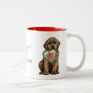 Tasse 2 Couleurs Chocolat Lab Heart Maman