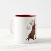 Tasse 2 Couleurs Chocolat Labrador Retriever (Devant gauche)