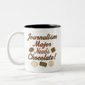 Tasse 2 Couleurs Chocolat principal de journalisme (Gauche)