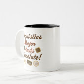 Tasse 2 Couleurs Chocolat principal de linguistique (Devant gauche)