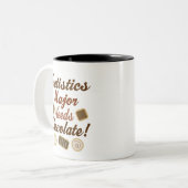 Tasse 2 Couleurs Chocolat principal de statistiques (Devant gauche)