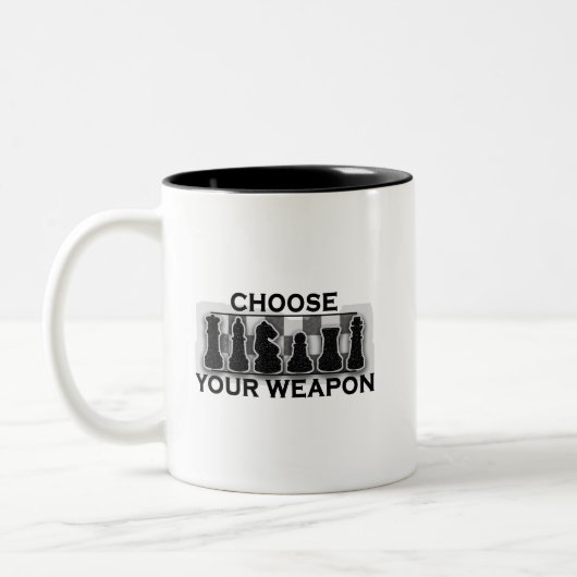 Tasse 2 Couleurs Choisissez votre jeu d'échec d'arme (Gauche)