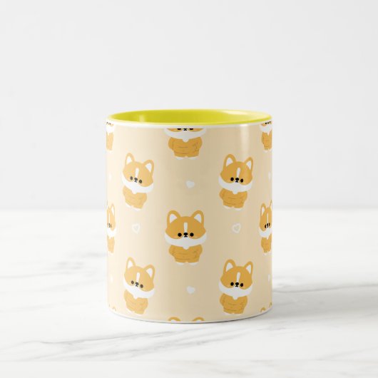 Tasse 2 Couleurs Chonky Corgi (Centre)