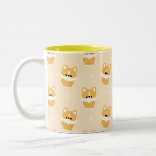 Tasse 2 Couleurs Chonky Corgi (Gauche)