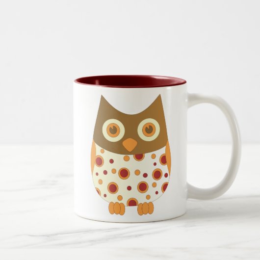 Tasse 2 Couleurs Chouette (Droit)
