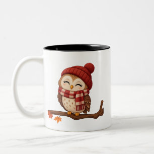 Tasse 2 Couleurs Chouette Café Automne Cosy