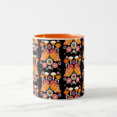 Tasse 2 Couleurs Chouette d'art populaire (Centre)