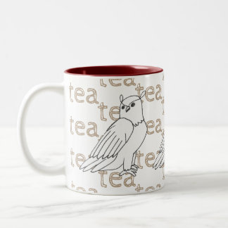 Tasse 2 Couleurs Chouette dessinée à la main