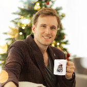 Tasse 2 Couleurs Chouette d'hiver enchantée, personnalisée