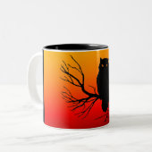 Tasse 2 Couleurs Chouette Éffrayante (Devant gauche)