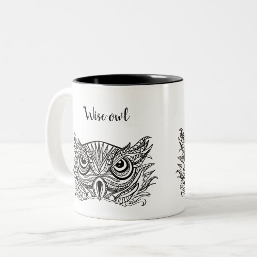 Tasse 2 Couleurs Chouette mûre (Devant gauche)