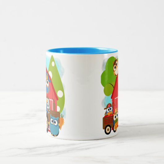 Tasse 2 Couleurs Chouettes (Centre)