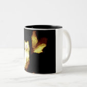 Tasse 2 Couleurs Chouettes amusantes qui brille (Devant droit)