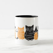 Tasse 2 Couleurs Chouettes d'Halloween (Centre)