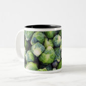 Tasse 2 Couleurs Choux de bruxelles frais vert clair (Devant gauche)