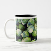 Tasse 2 Couleurs Choux de bruxelles frais vert clair (Gauche)