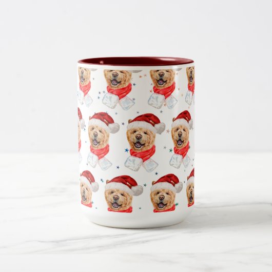 Tasse 2 Couleurs Chow Chow Chow Motif de Noël (Centre)