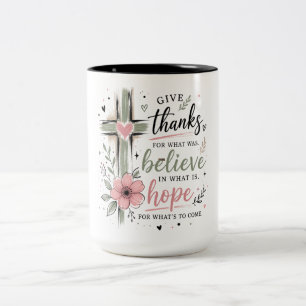 Tasse 2 Couleurs Chrétien inspirant Croire Espoir