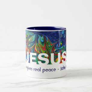 Tasse 2 Couleurs Christian JESUS donne une vraie coutume de paix