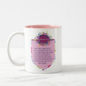 Tasse 2 Couleurs Christian La Bible Florale Rose Verse (Gauche)